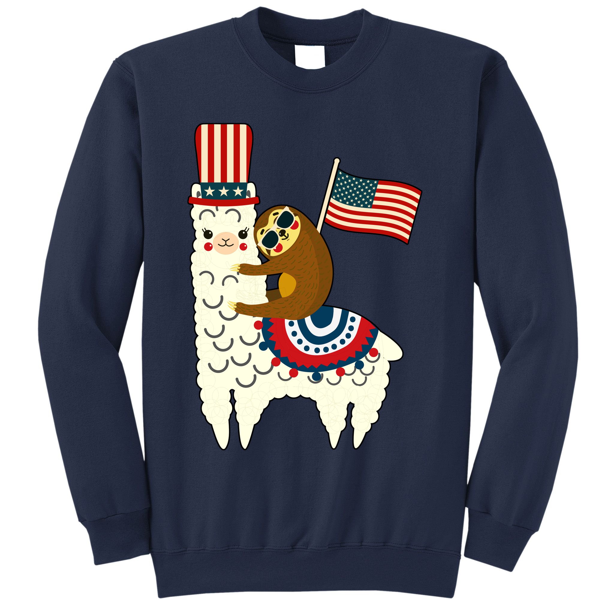 Patriot Sloth Llama Sweatshirt