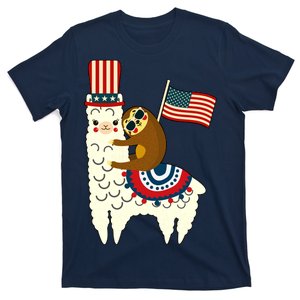 Patriot Sloth Llama T-Shirt