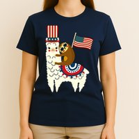 Patriot Sloth Llama T-Shirt
