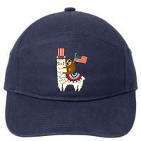 Patriot Sloth Llama 7-Panel Snapback Hat