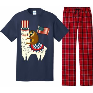 Patriot Sloth Llama Pajama Set