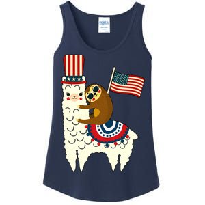 Patriot Sloth Llama Ladies Essential Tank