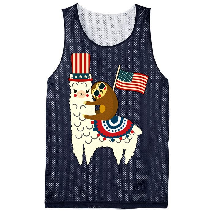 Patriot Sloth Llama Mesh Reversible Basketball Jersey Tank