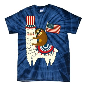 Patriot Sloth Llama Tie-Dye T-Shirt