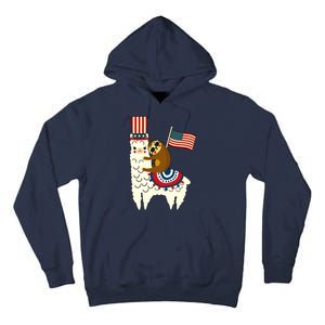 Patriot Sloth Llama Tall Hoodie