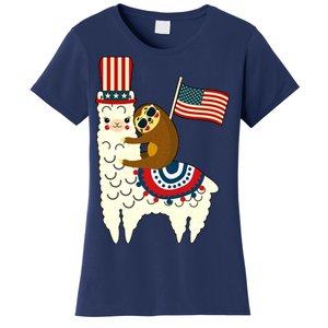 Patriot Sloth Llama Women's T-Shirt