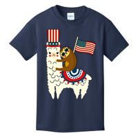 Patriot Sloth Llama Kids T-Shirt