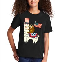 Patriot Sloth Llama Kids T-Shirt