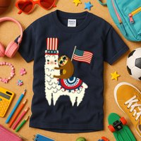 Patriot Sloth Llama Kids T-Shirt