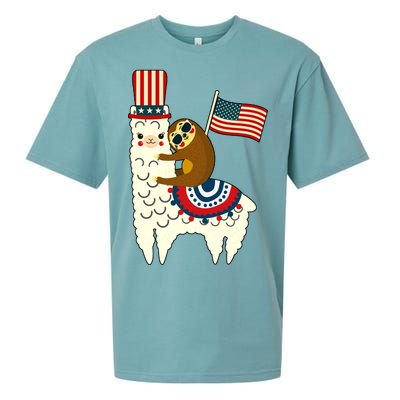 Patriot Sloth Llama Sueded Cloud Jersey T-Shirt