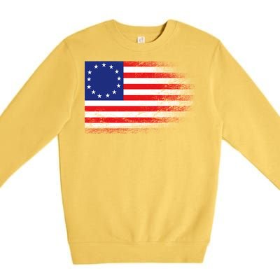 Patriotic 13 Colonies Flag Betsy Ross Premium Crewneck Sweatshirt