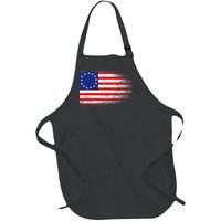 Patriotic 13 Colonies Flag Betsy Ross Full-Length Apron With Pockets