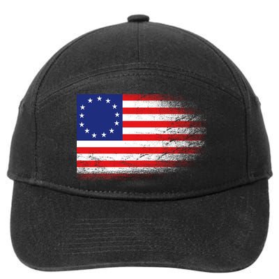 Patriotic 13 Colonies Flag Betsy Ross 7-Panel Snapback Hat