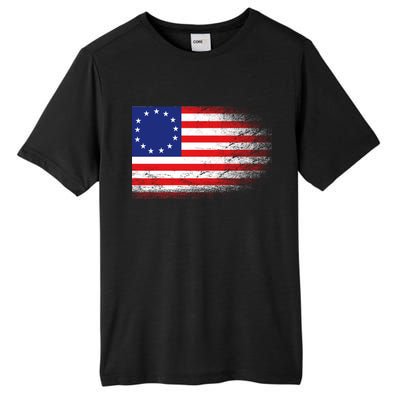 Patriotic 13 Colonies Flag Betsy Ross Tall Fusion ChromaSoft Performance T-Shirt