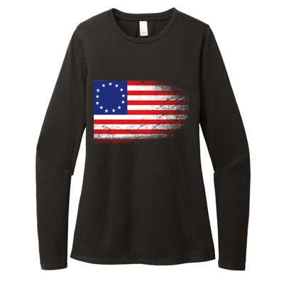 Patriotic 13 Colonies Flag Betsy Ross Womens CVC Long Sleeve Shirt