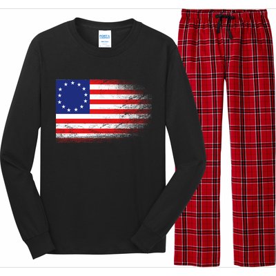 Patriotic 13 Colonies Flag Betsy Ross Long Sleeve Pajama Set