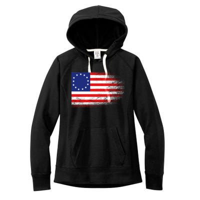 Patriotic 13 Colonies Flag Betsy Ross Women's Fleece Hoodie