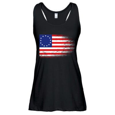 Patriotic 13 Colonies Flag Betsy Ross Ladies Essential Flowy Tank