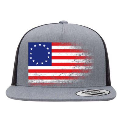 Patriotic 13 Colonies Flag Betsy Ross Flat Bill Trucker Hat