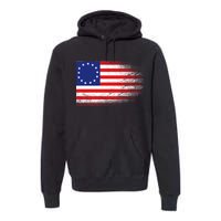 Patriotic 13 Colonies Flag Betsy Ross Premium Hoodie