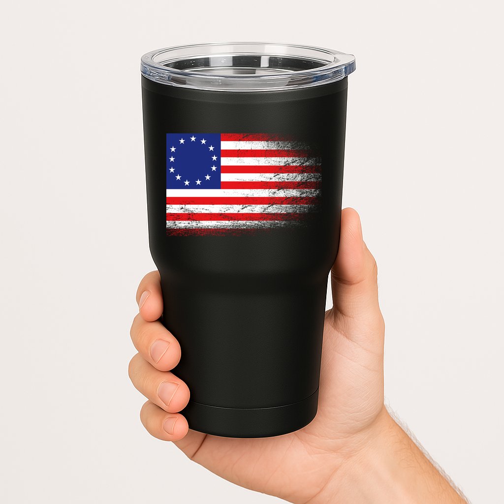 Patriotic 13 Colonies Flag Betsy Ross Tumbler
