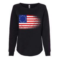 Patriotic 13 Colonies Flag Betsy Ross Womens California Wash Sweatshirt