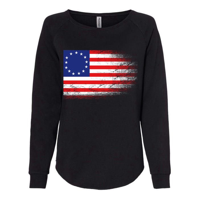 Patriotic 13 Colonies Flag Betsy Ross Womens California Wash Sweatshirt