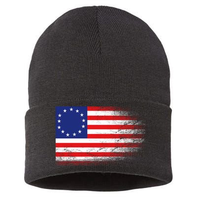Patriotic 13 Colonies Flag Betsy Ross Sustainable Knit Beanie