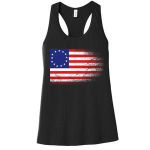 Patriotic 13 Colonies Flag Betsy Ross Women's Racerback Tank