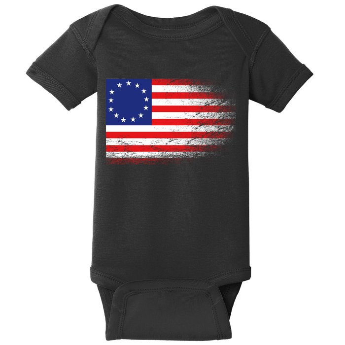 Patriotic 13 Colonies Flag Betsy Ross Baby Bodysuit