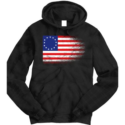 Patriotic 13 Colonies Flag Betsy Ross Tie Dye Hoodie