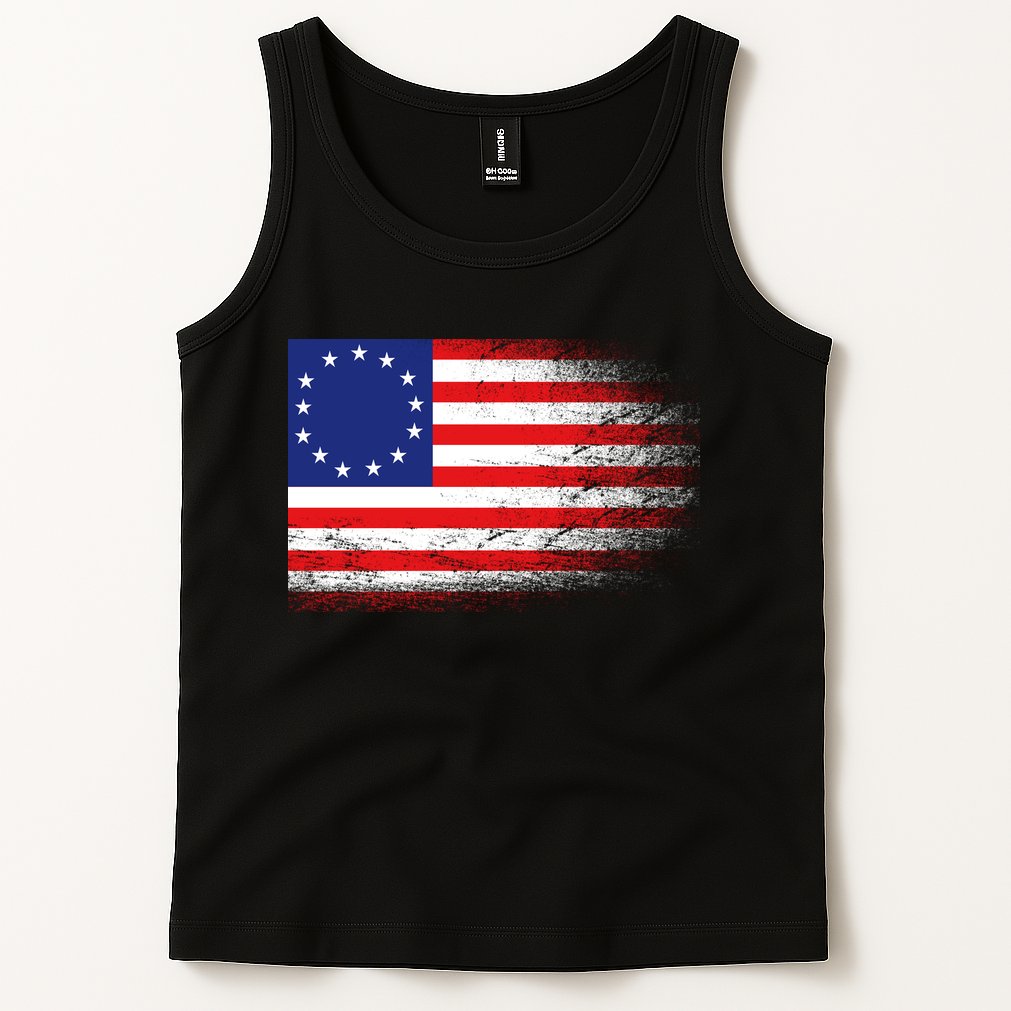 Patriotic 13 Colonies Flag Betsy Ross Tank Top
