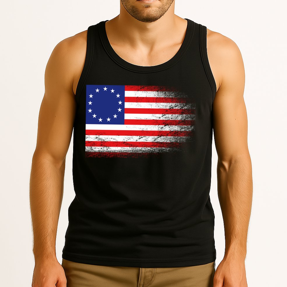 Patriotic 13 Colonies Flag Betsy Ross Tank Top