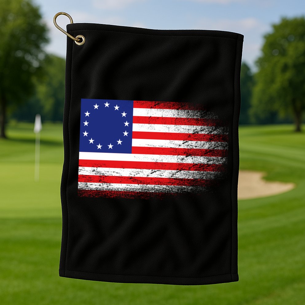 Patriotic 13 Colonies Flag Betsy Ross Golf Towel