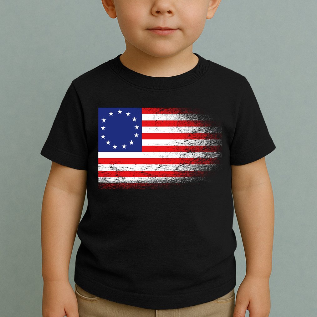 Patriotic 13 Colonies Flag Betsy Ross Toddler T-Shirt