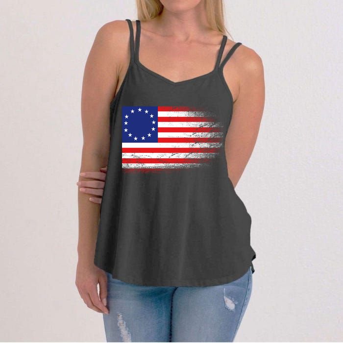 Patriotic 13 Colonies Flag Betsy Ross Women's Strappy Tank