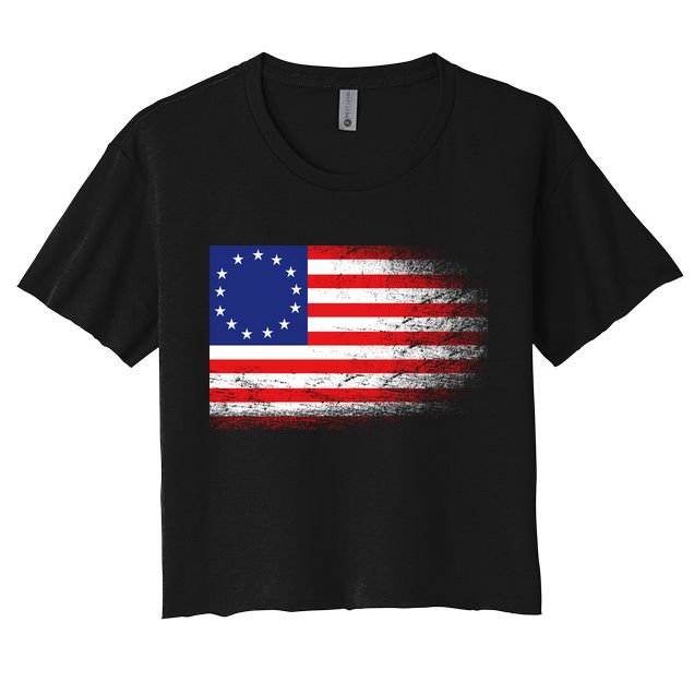 Patriotic 13 Colonies Flag Betsy Ross Crop Top