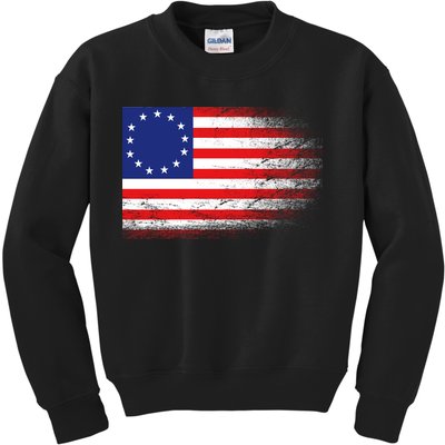 Patriotic 13 Colonies Flag Betsy Ross Kids Sweatshirt