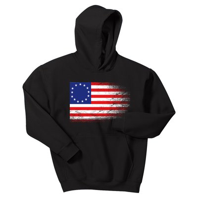 Patriotic 13 Colonies Flag Betsy Ross Kids Hoodie