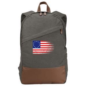 Patriotic 13 Colonies Flag Betsy Ross Cotton Canvas Backpack