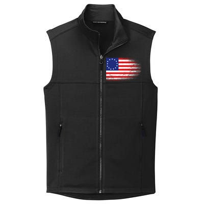 Patriotic 13 Colonies Flag Betsy Ross Collective Smooth Fleece Vest