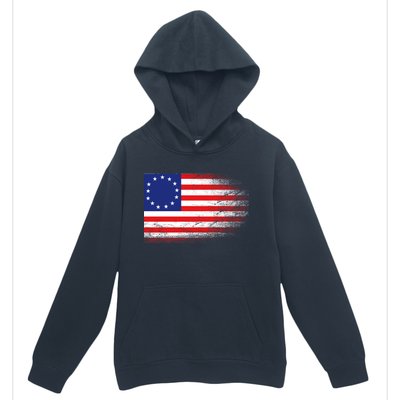 Patriotic 13 Colonies Flag Betsy Ross Urban Pullover Hoodie