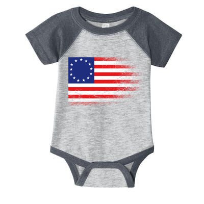 Patriotic 13 Colonies Flag Betsy Ross Infant Baby Jersey Bodysuit