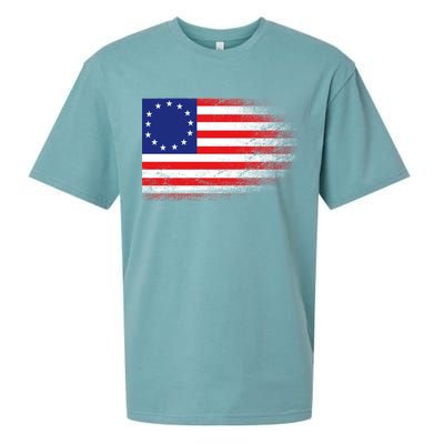 Patriotic 13 Colonies Flag Betsy Ross Sueded Cloud Jersey T-Shirt