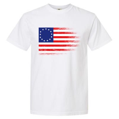 Patriotic 13 Colonies Flag Betsy Ross Garment-Dyed Heavyweight T-Shirt