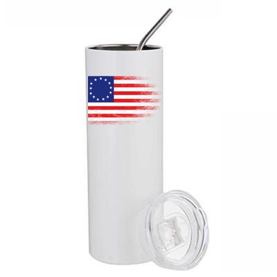 Patriotic 13 Colonies Flag Betsy Ross Stainless Steel Tumbler