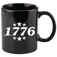 Patriotic 1776 USA 4th of July Stars 11oz C Handle Ceramic Mug
