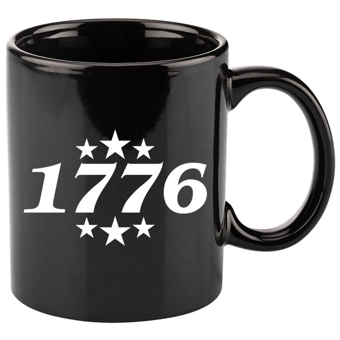 Patriotic 1776 USA 4th of July Stars 11oz C Handle Ceramic Mug
