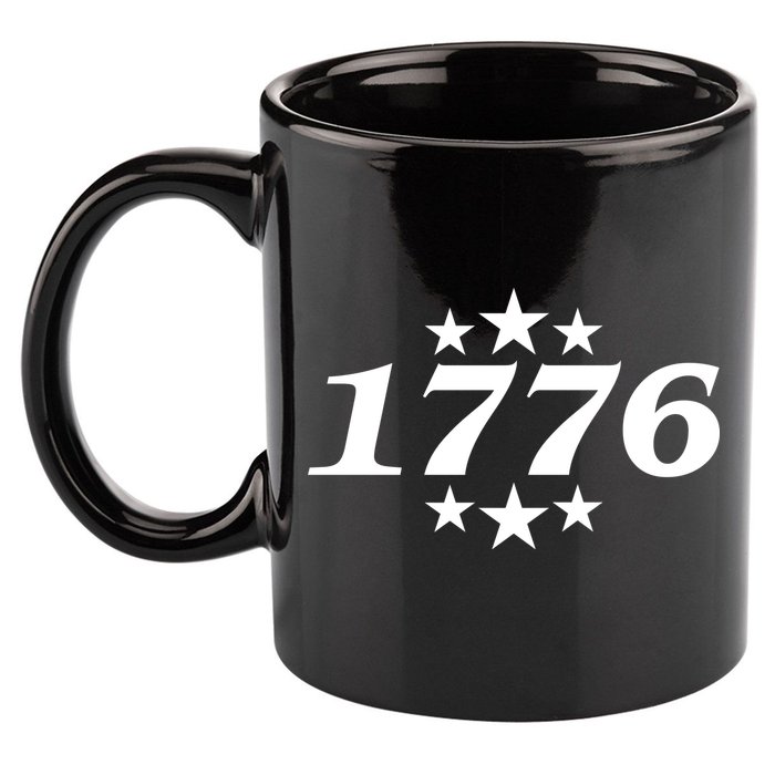 Patriotic 1776 USA 4th of July Stars 11oz C Handle Ceramic Mug
