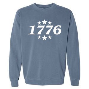 Patriotic 1776 USA 4th of July Stars Garment-Dyed Sweatshirt